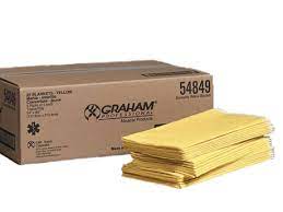 54849 Graham Medical® yellow/white economy single use VisiBlanket® (54-in x 84-in)